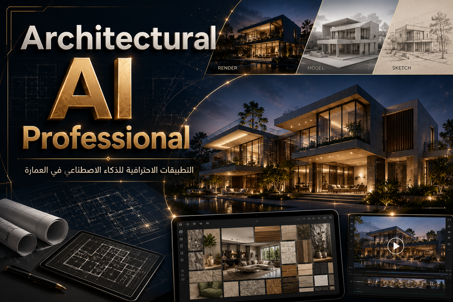 Architectural AI Professional | التطبيقات الاحترافية للذكاء الاصطناعي في العمارة